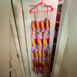 Colorful Strappy Maxi Dress